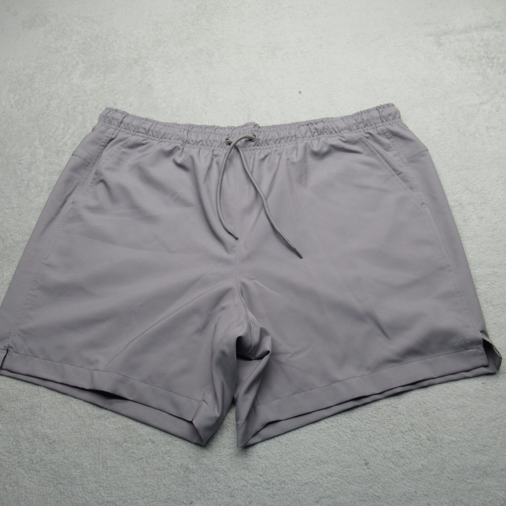 DSG Rec Shorts Mens 2XL Gray Mesh Lined Relaxed Fit 6" Drawstring Waist NEW